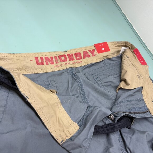 Union Bay Cargo Messenger Belted Shorts Men's size 38 - Picture 6 of 11